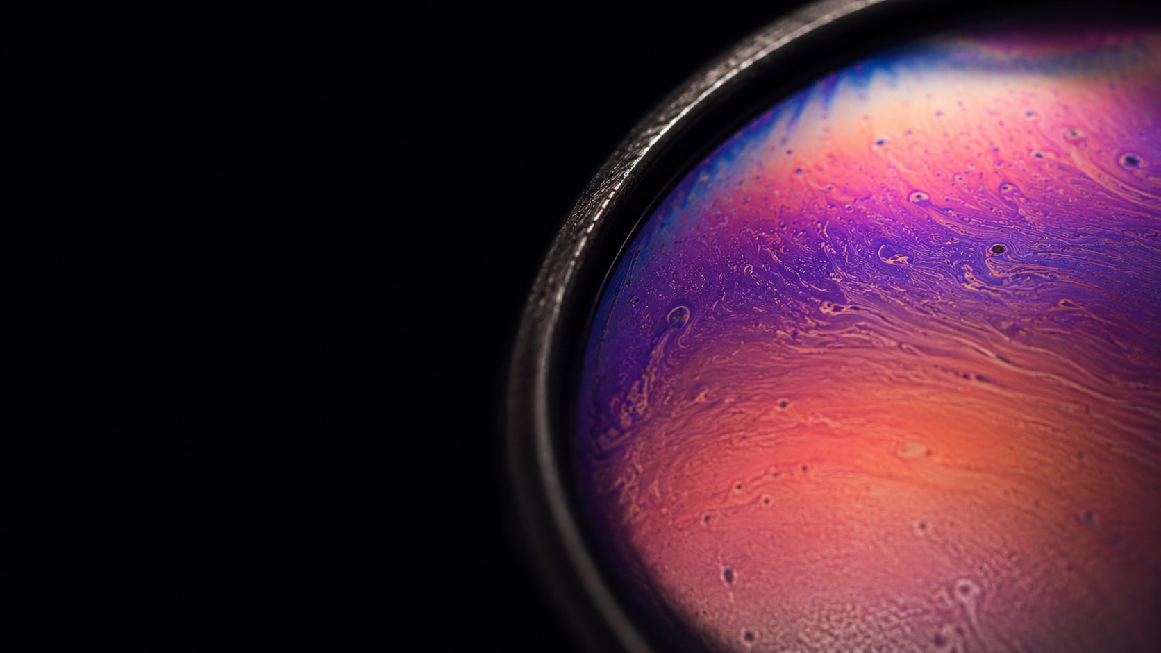 Macro photograph of iridescent colour